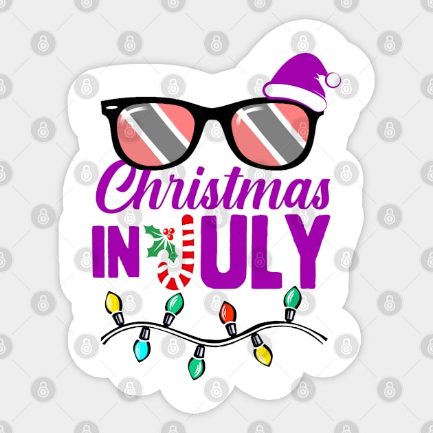 Trini Christmas In July | Trinidad And Tobago Sticker by Trinidad Slang Clothing